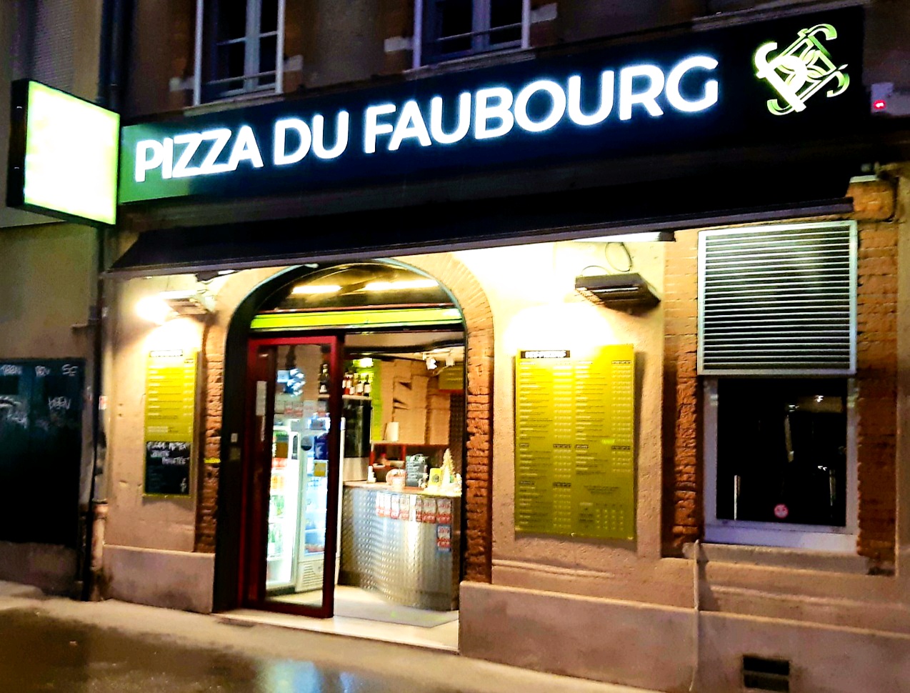 Devanture du restaurant Pizza du Faubourg à Toulouse